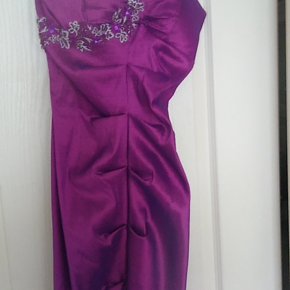 Cache Prom Dress Purple Size 6 - Picture 5 of 6